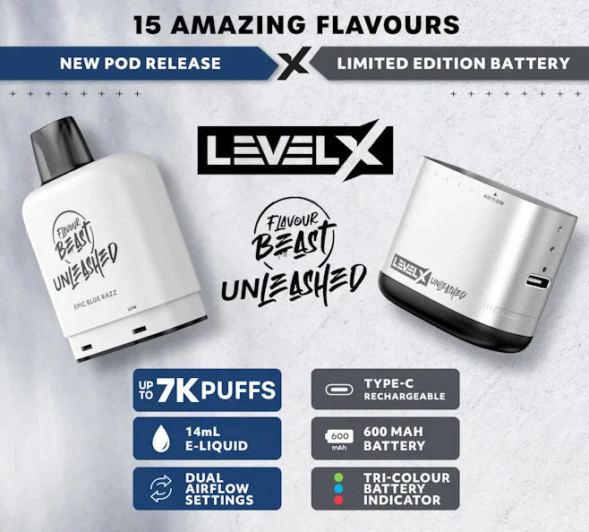 Level X Flavour Beast Unleashed 7K Puffs Pod